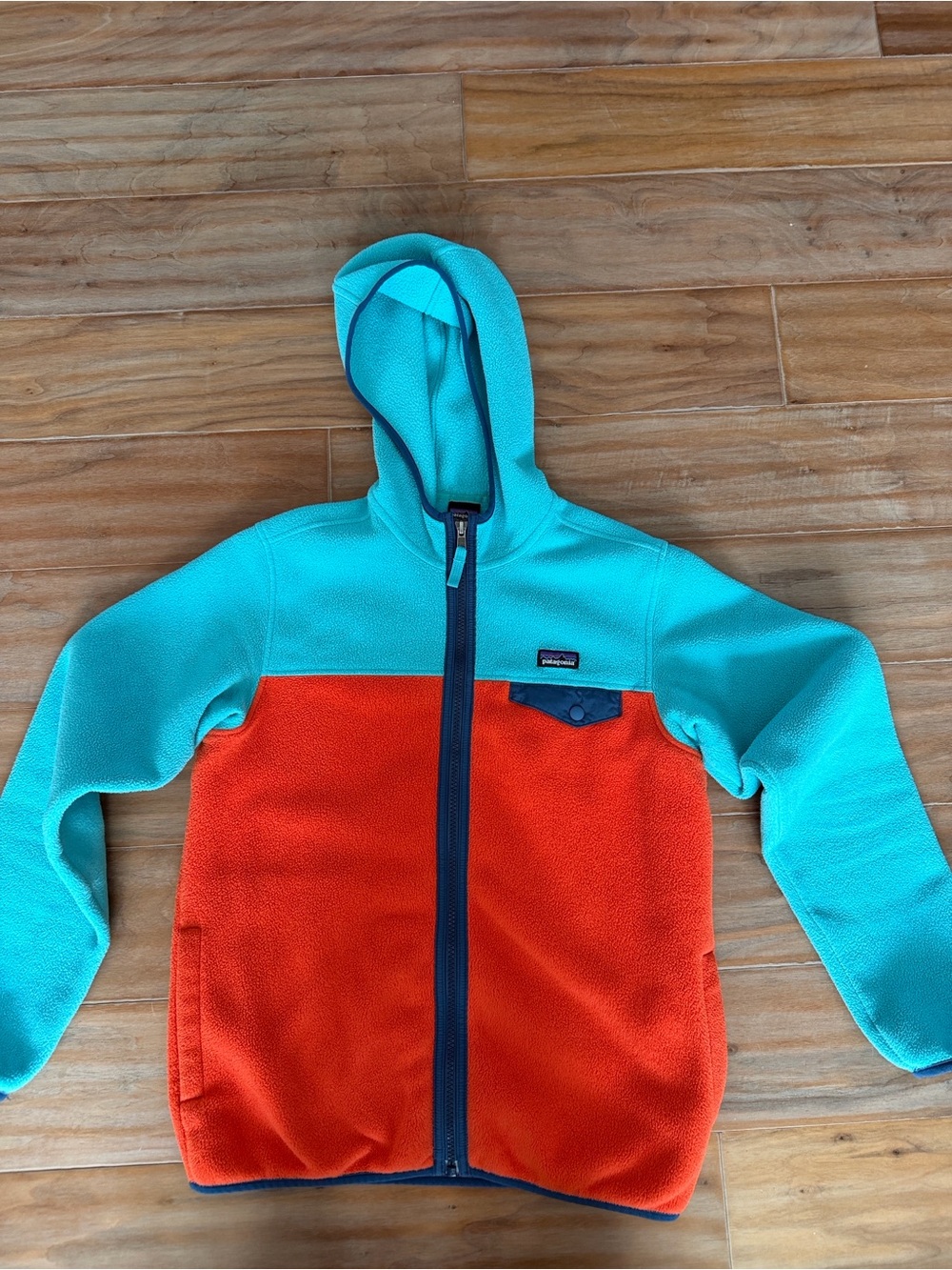 Patagonia Boys Synchilla Snap-T Fleece Hoody XL 14 Colorblock